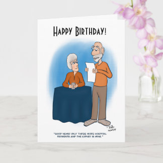 Carte de rein pliée carte d'anniversaire