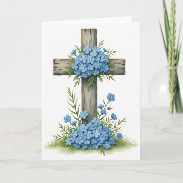 Carte de Remembrance Florale Rustique (Devant)