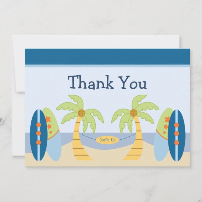 Carte de remerciement adorable pour une Baby Showe (Devant)
