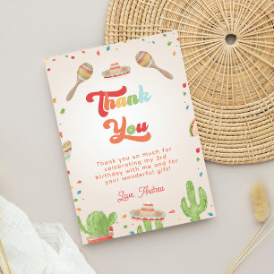 Carte de remerciement anniversaire enfant Fiesta G