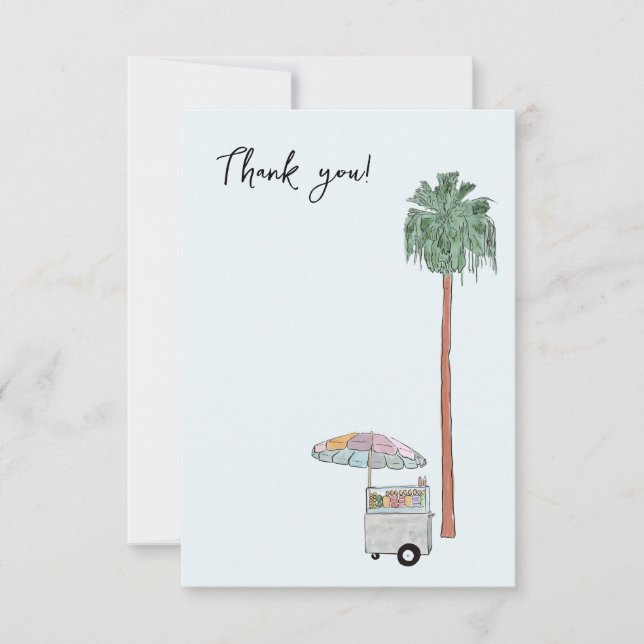 Carte de remerciement aquarelle de Los Angeles (Devant)