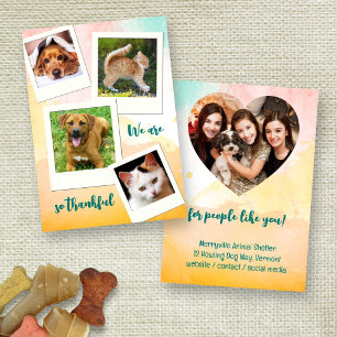 Carte de Remerciement avec Photo pour l'Adoption d