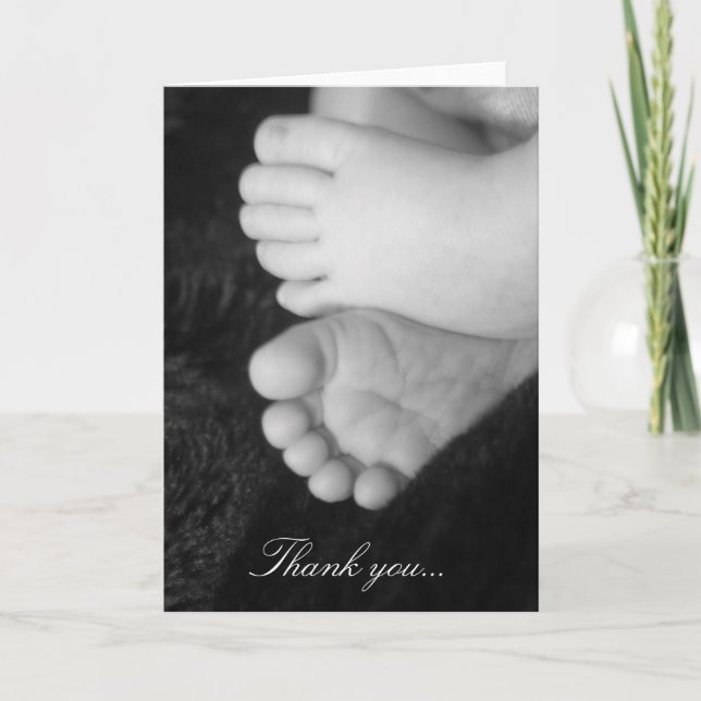 Carte de remerciement baby shower (Devant)