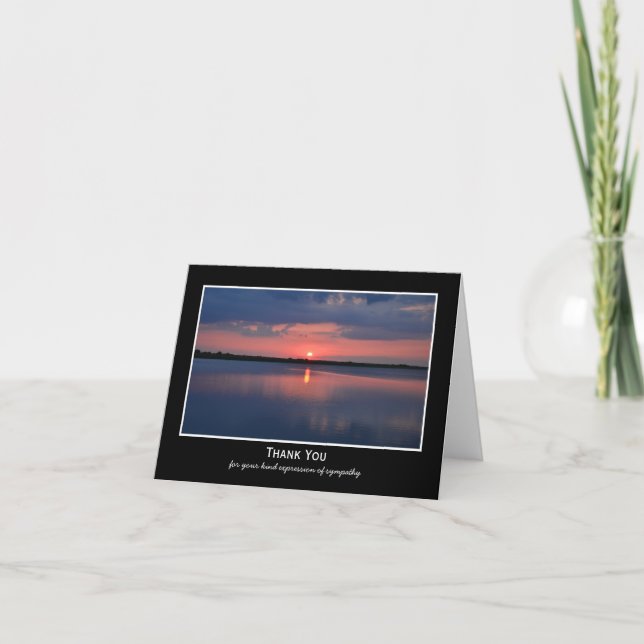 Carte de remerciement Blank Sunset Sympathy (Devant)