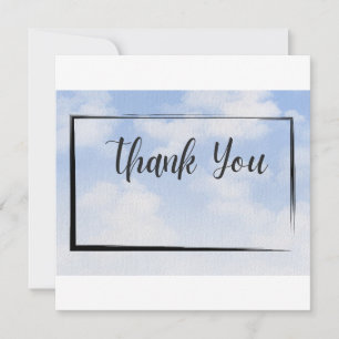 Carte de remerciement Blue Sky – Dessin élégant de