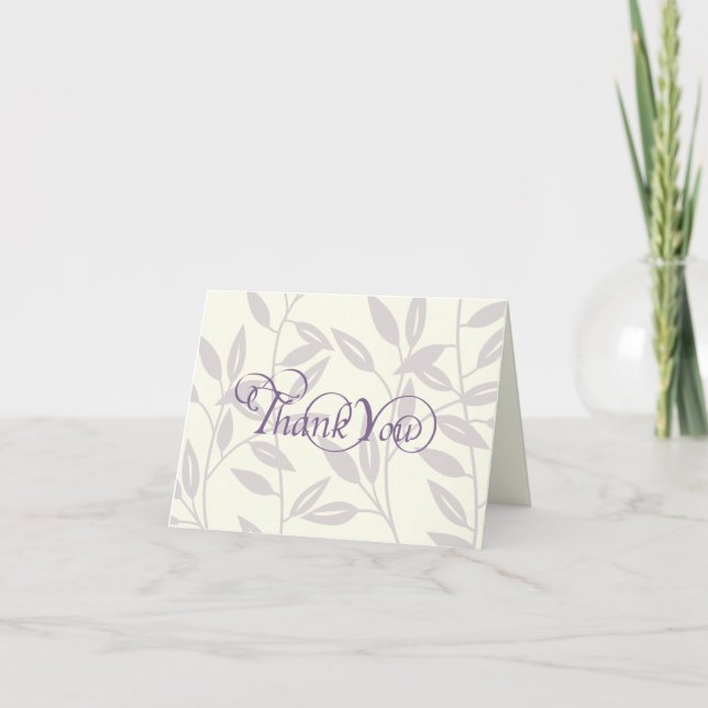 Carte de remerciement calligraphique (Devant)