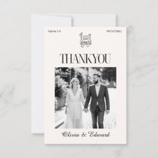 Carte de remerciement classique