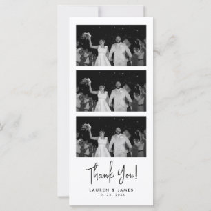 Carte de remerciement classique de mariage en band