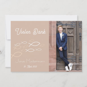 Carte de remerciement communion / confirmation ban