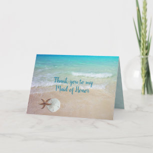 Carte de remerciement Coquillages de plage pour la