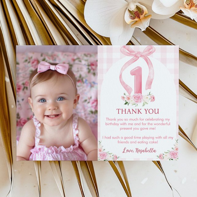 Carte de remerciement d'anniversaire Coquette Ruba (Créateur téléchargé)