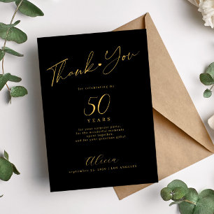 Carte de remerciement d'anniversaire de tout âge e