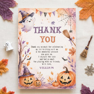 Carte de remerciement d'anniversaire Halloween Cit