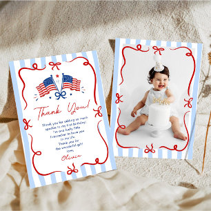 Carte de remerciement d'anniversaire patriotique d
