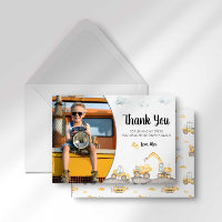 Carte de remerciement d'anniversaire pour camion d