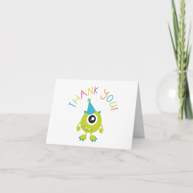 Carte de remerciement d'anniversaire pour petit mo (Devant)