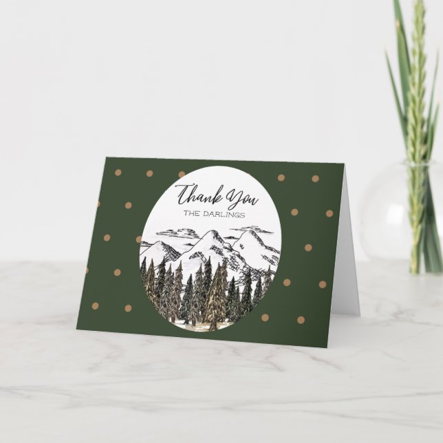 Carte de remerciement dans les montagnes (Devant)