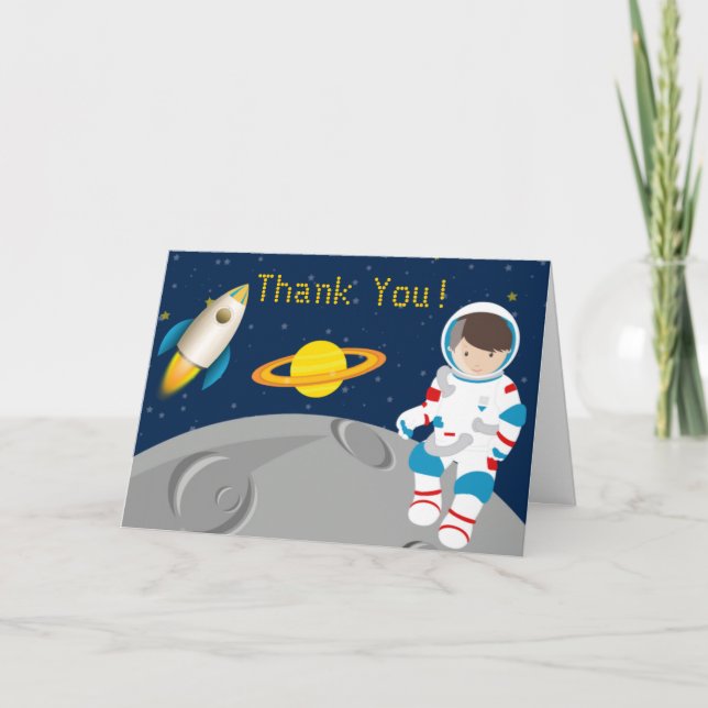 Carte de remerciement d'astronaute de l'espace ext (Devant)