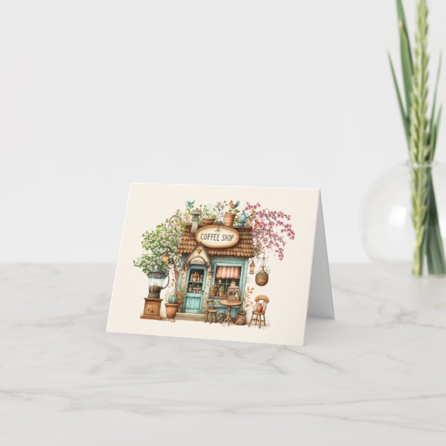 Carte de remerciement de café ou Merci (Devant)