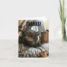 Carte de remerciement de chat