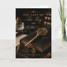 Carte de remerciement de clé vintage | Gratitude d