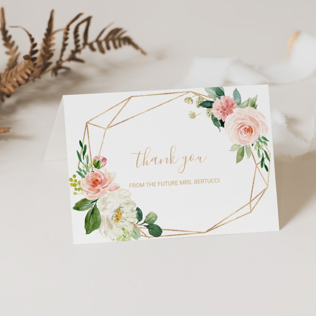 Carte de Remerciement de Fête de Fiançailles Flora (Créateur téléchargé)