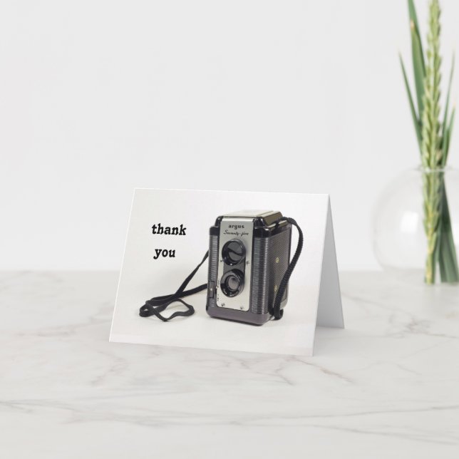 Carte de remerciement de l'appareil photo (Devant)