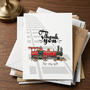 Carte de remerciement de locomotive à vapeur class