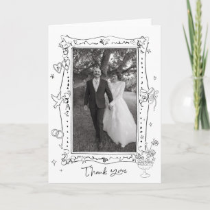 Carte de remerciement de mariage