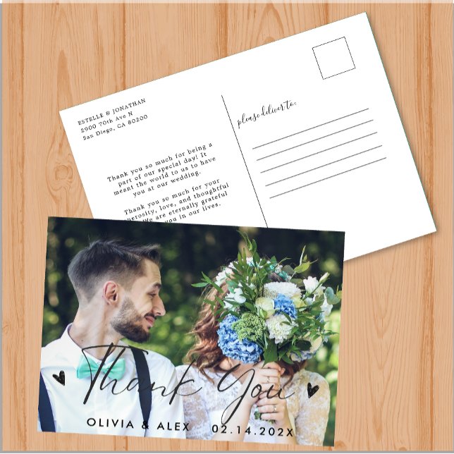  Carte de remerciement de mariage  (Créateur téléchargé)