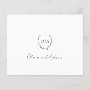 Carte de remerciement de mariage à budget avec cou