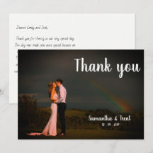 Carte de remerciement de mariage - Arc-en-ciel