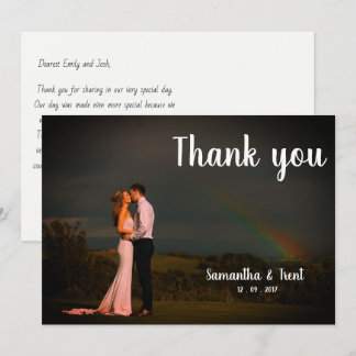 Carte de remerciement de mariage - Arc-en-ciel