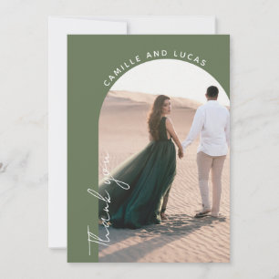Carte de remerciement de mariage aux palmiers mini