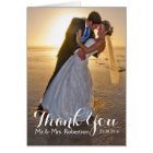 Carte de remerciement de mariage avec photo