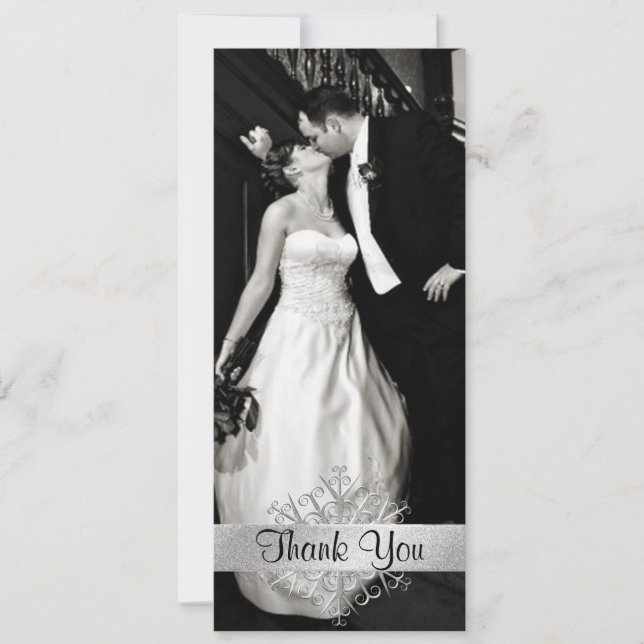 Carte de remerciement de mariage avec photo de flo (Devant)