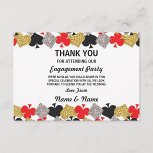 Carte de remerciement de mariage de casino de Las