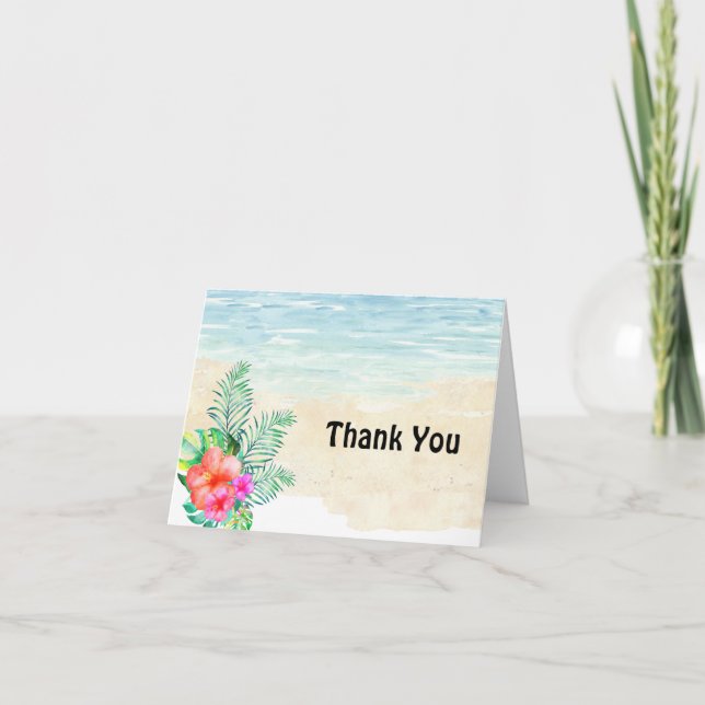 Carte de remerciement de mariage de destination (Devant)