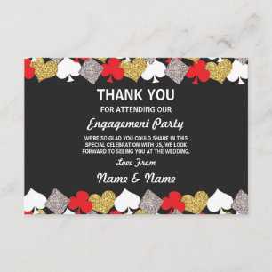 Carte de remerciement de mariage de fiançailles Ca