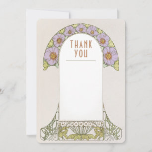 Carte de remerciement de mariage Insert Vintage Ar