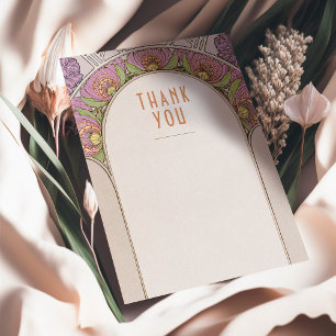 Carte de remerciement de mariage Insert Vintage Ar