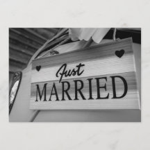 Carte de remerciement de mariage manuscrite Kitsch