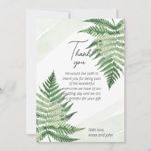 Carte de remerciement de mariage Minimaliste à mot