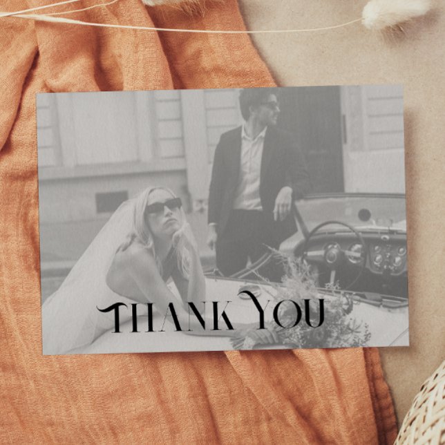 Carte de remerciement de mariage moderne et chic (Créateur téléchargé)
