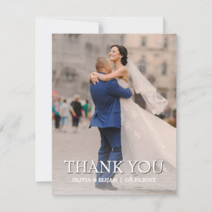 Carte de remerciement de mariage personnalisée rom