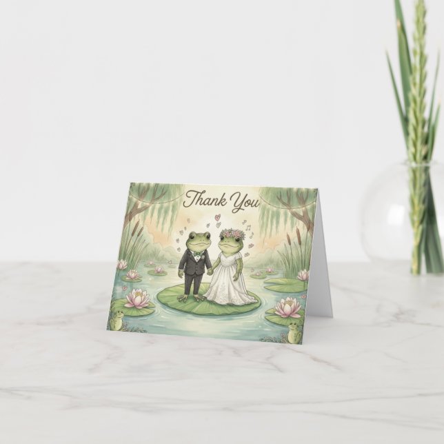 Carte de remerciement de mariage pour un couple de (Devant)