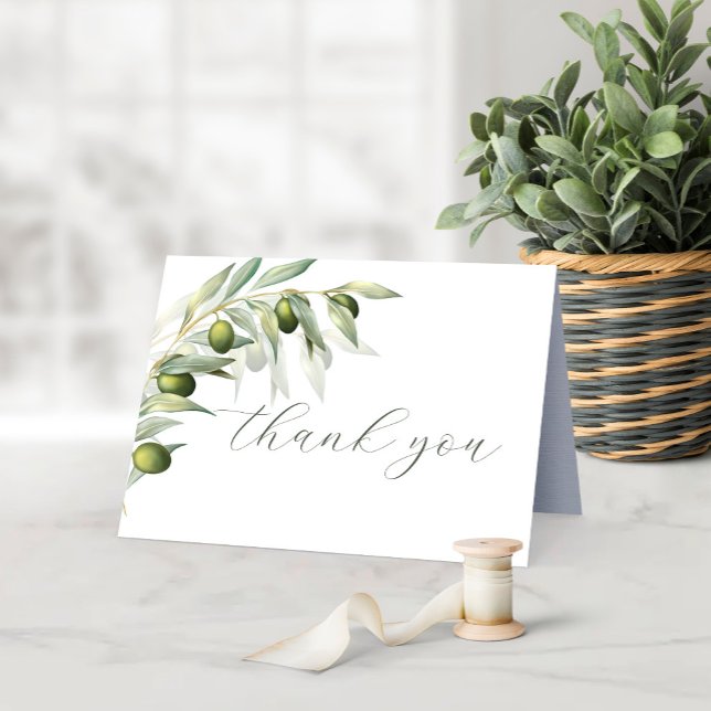 Carte de remerciement de mariage rustique aquarell (Créateur téléchargé)