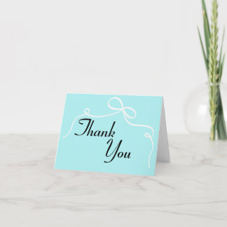 Carte de remerciement de mariage Signature Blue