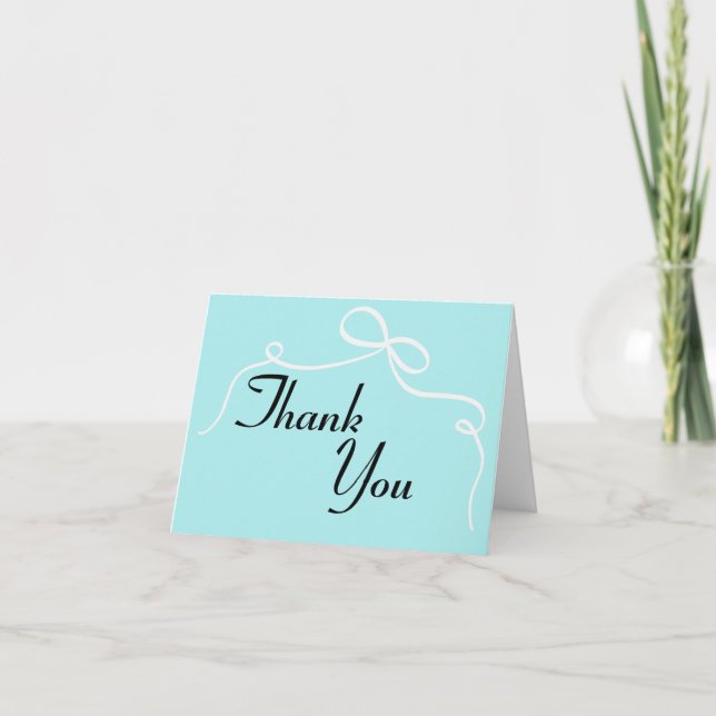 Carte de remerciement de mariage Signature Blue (Devant)