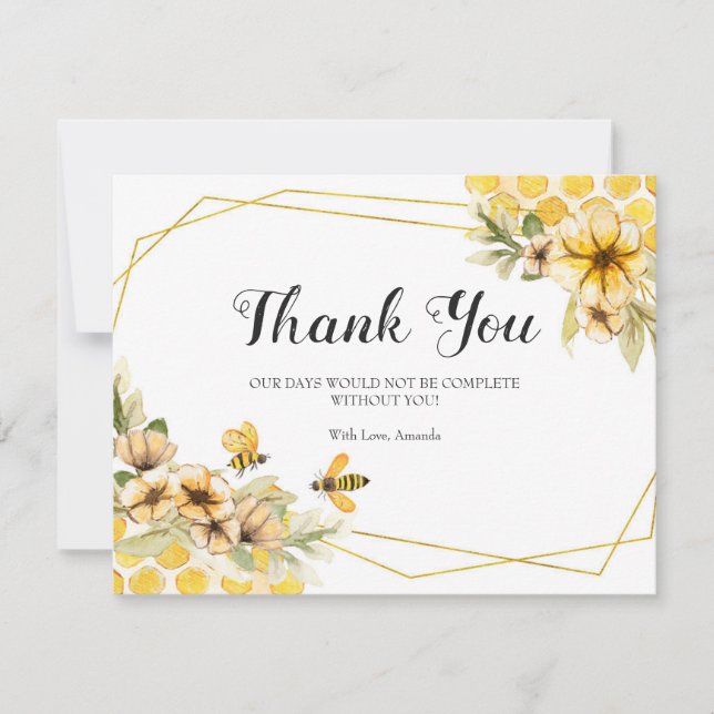 Carte de remerciement de mariage Sunflower Yellow  (Devant)